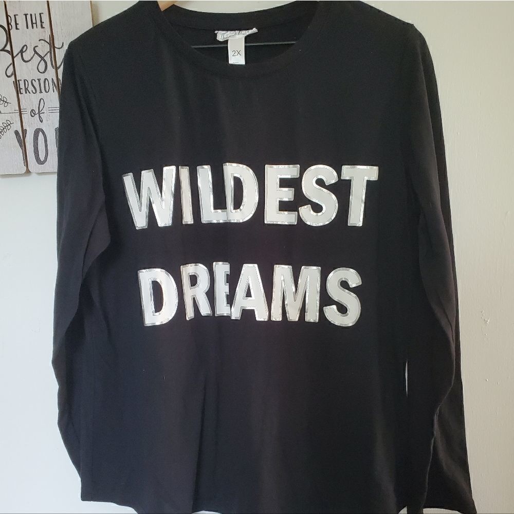 Just Be Black Wildest Dreams Loungewear Long Sleeve Shirt Size 2XL